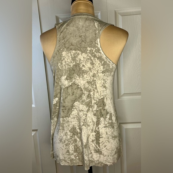 American Eagle Outfitters Gray and White Ladder Neck Top - Picture 4 of 7